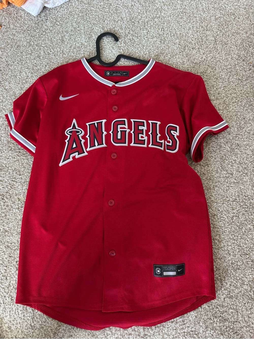 Nike Kids Red Los Angeles Angels Baseball Jersey